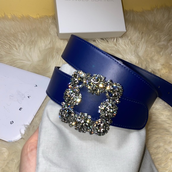 New authentic Manolo Blahnik leather hangisi belt - Picture 13 of 15